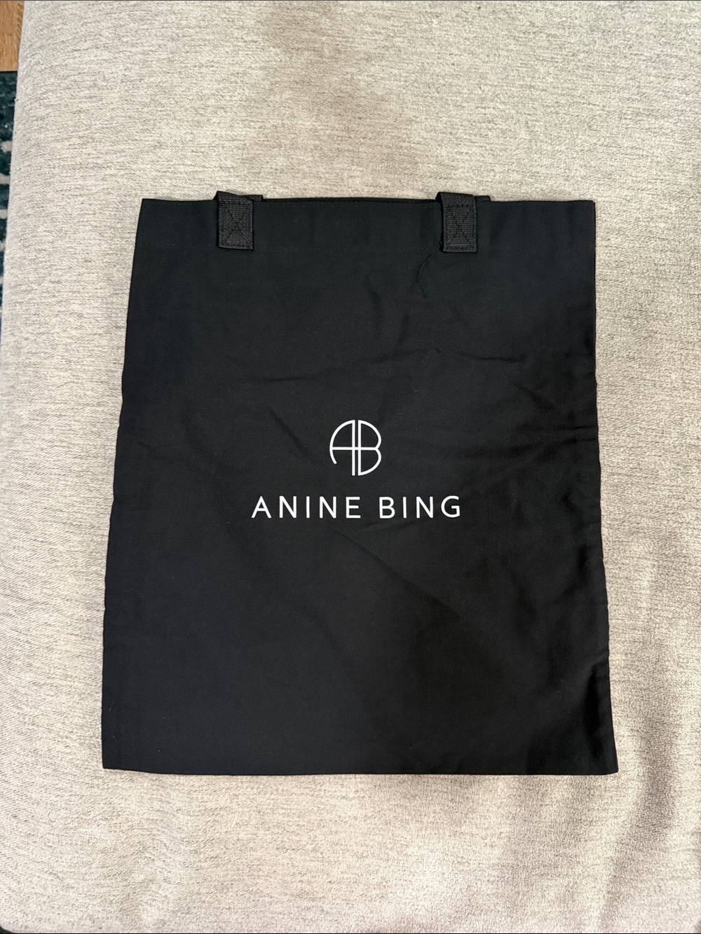 NWT Anine Bing Black Logo Canvas Tote
